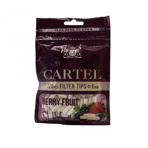 Filtre pentru rulat tigari Cartel Slim Berry Fruit 6/15 120 -