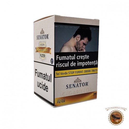 Senator Cigarillos Brown Filter- tigari de foi cu filtru