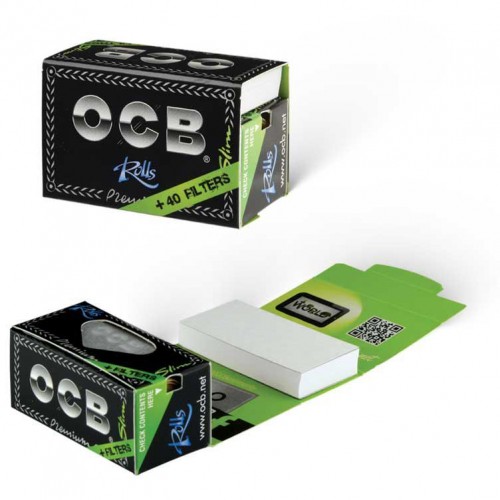 Ocb -premium- slim- rola + filtre -carton -4m - foite -pentru -rulat- tutun/tigari