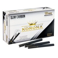 Tuburi Tigari Korona Slim Black Carbon 120