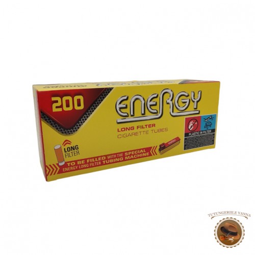 Energy Extra Long Filter 25mm 200 - tuburi tigari pentru injectat tutun