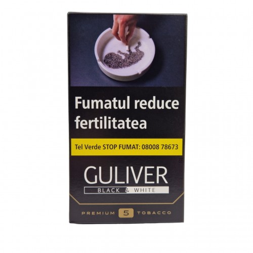 Guliver Black & White 47.5gr - tigari de foi fara filtru